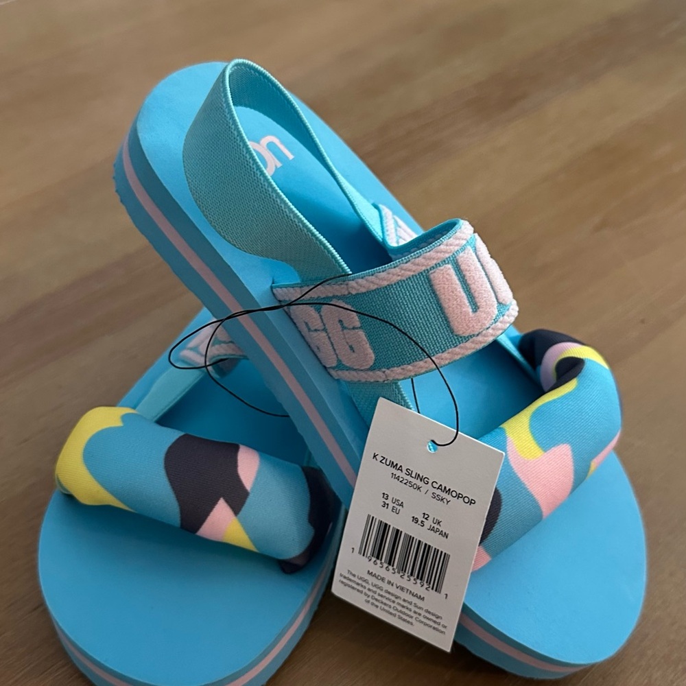 Kids Blue Sling Sandals